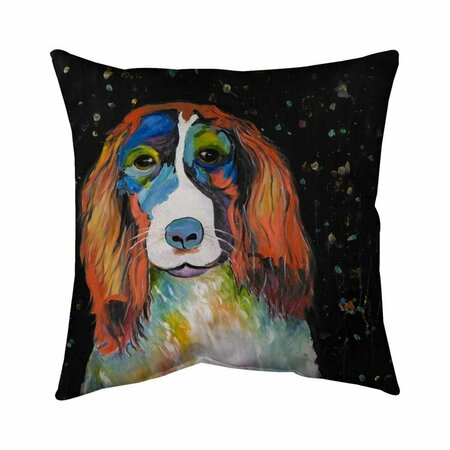 FONDO 20 x 20 in. Colorful Dog-Double Sided Print Indoor Pillow FO2798478